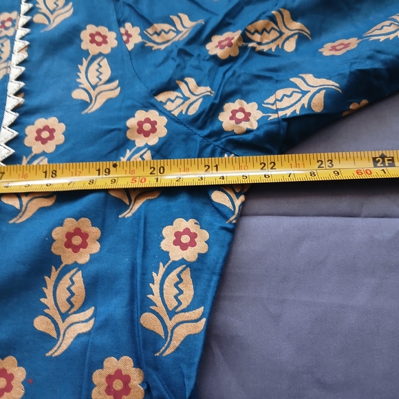 Boho Chic Blue Floral Maxi Dress - Picture 13 of 13